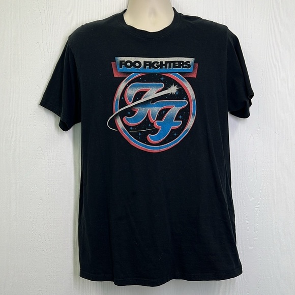 Foo Fighters - Rock Off Foo Fighters Comet Logo Black Short Sleeve T Short Large - Picture 3 of 9